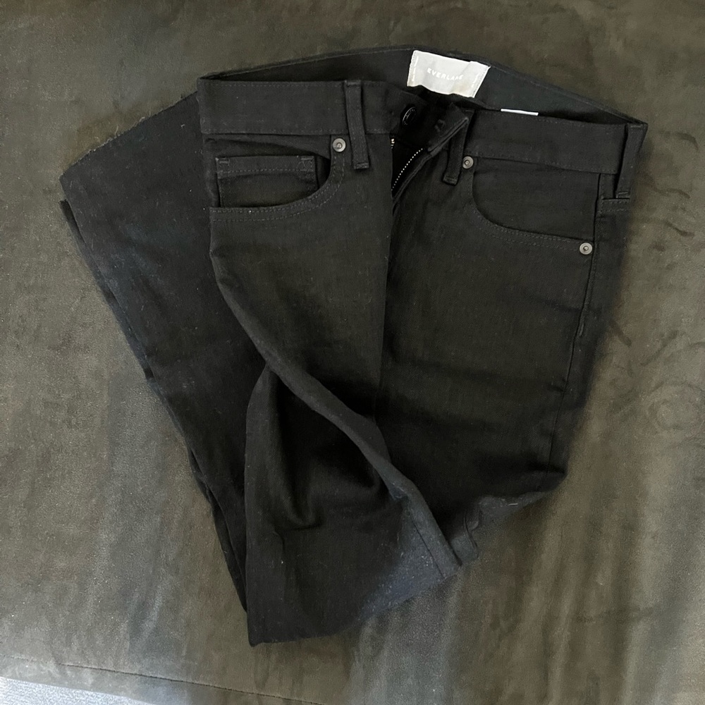 Everlane black kickflare jeans